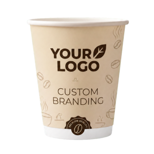 250ml Custom Printed Kraft Double Wall Cups